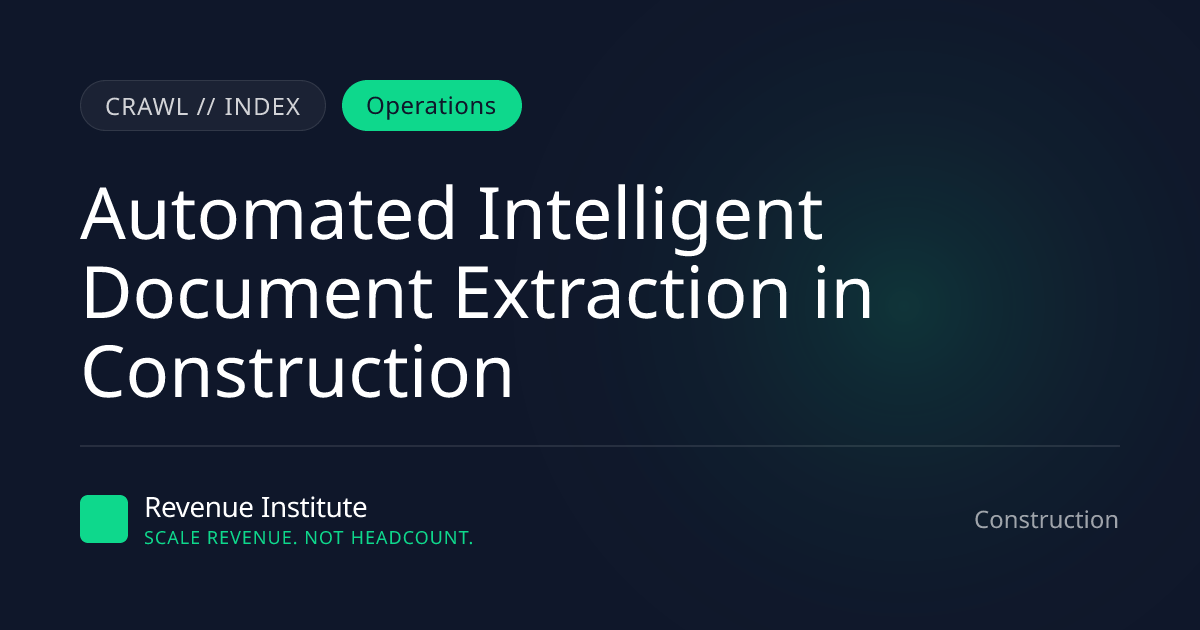 AI Intelligent Document Extraction for Construction | RI