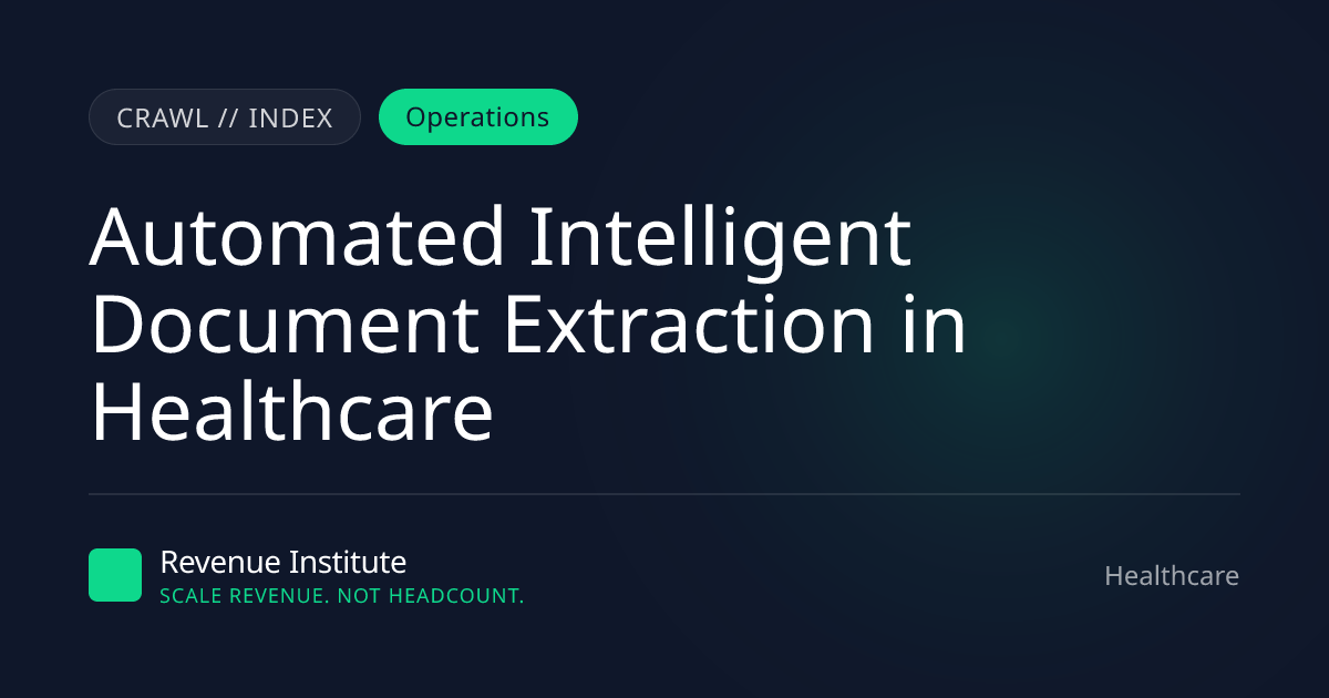 AI Intelligent Document Extraction for Healthcare | RI