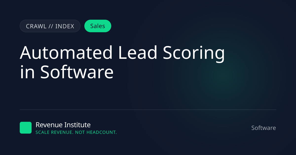 AI Lead Scoring Software: Boost Sales for Tech Companies